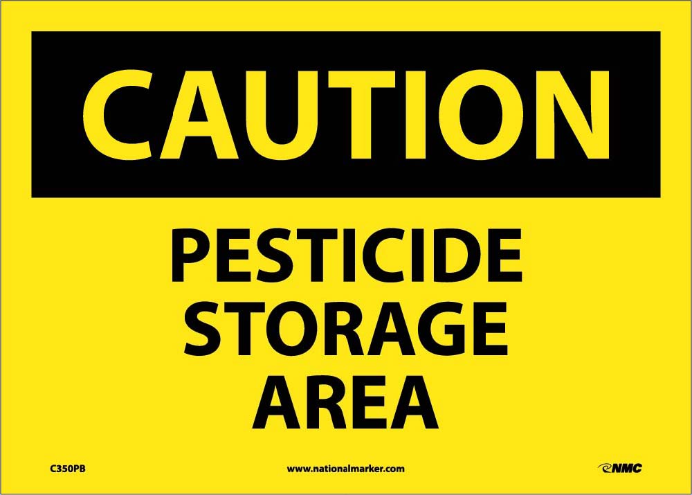 Caution Pesticide Storage Area Sign-eSafety Supplies, Inc