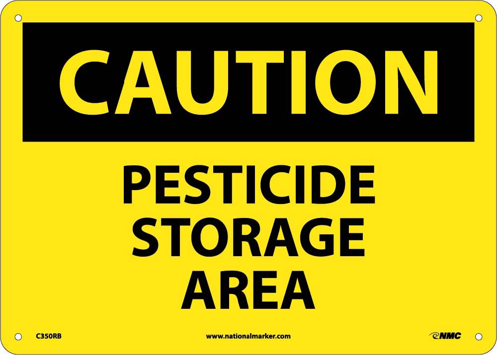 Caution Pesticide Storage Area Sign-eSafety Supplies, Inc