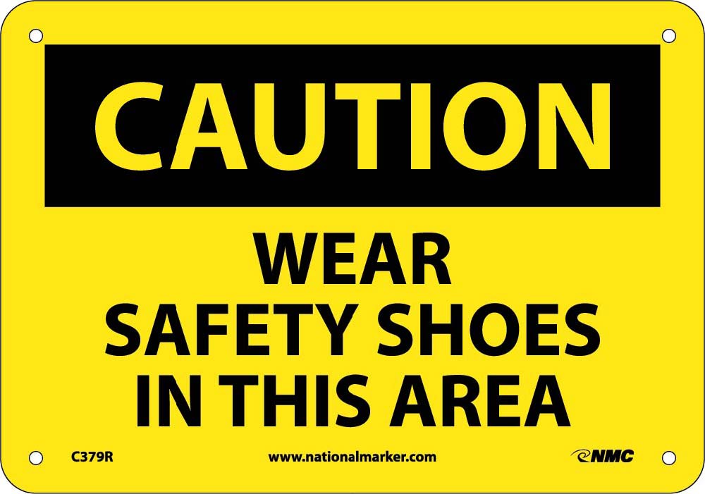 Caution Wear Safety Shoes In This Area Sign-eSafety Supplies, Inc