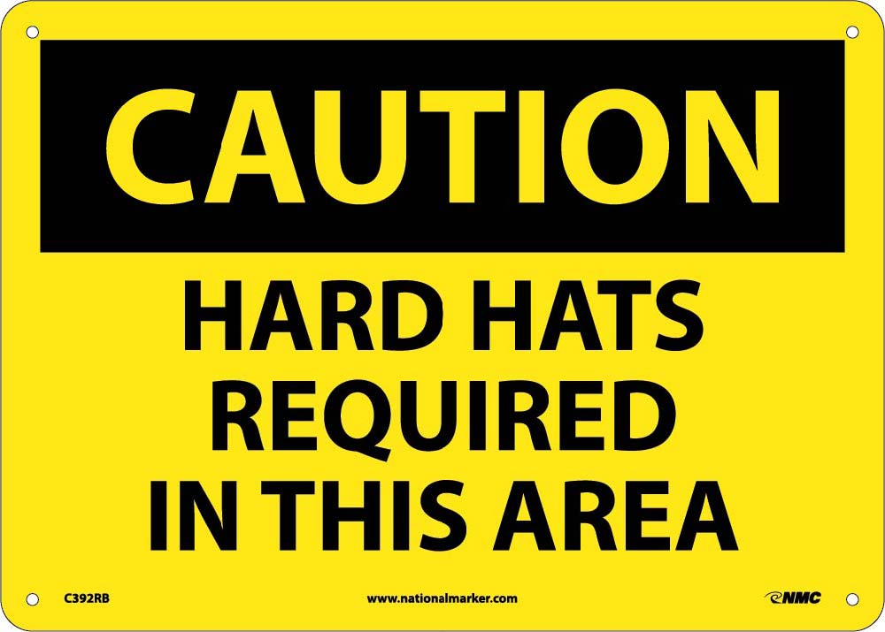 Caution Hard Hats Required In This Area Sign-eSafety Supplies, Inc