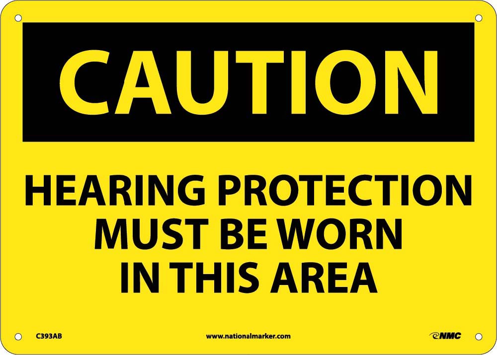 Caution Hearing Protection Must Be Worn Sign-eSafety Supplies, Inc