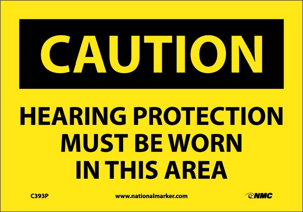 Caution Hearing Protection Must Be Worn Sign-eSafety Supplies, Inc