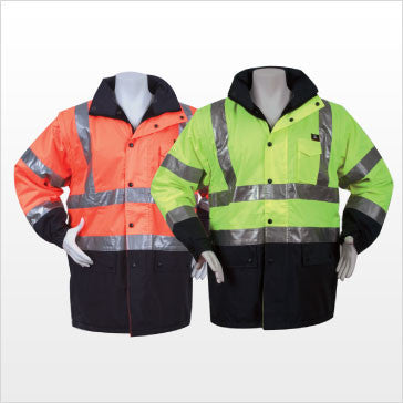 Waterproof Thermal Parka - Multi-purpose Foul Weather Gear Lime Color Size 4X-large-eSafety Supplies, Inc