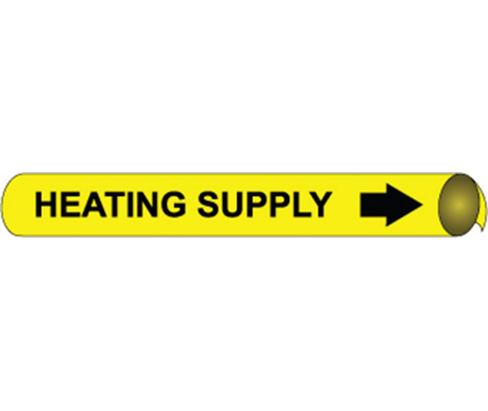 Heating Supply Precoiled/Strap-On Pipe Marker-eSafety Supplies, Inc