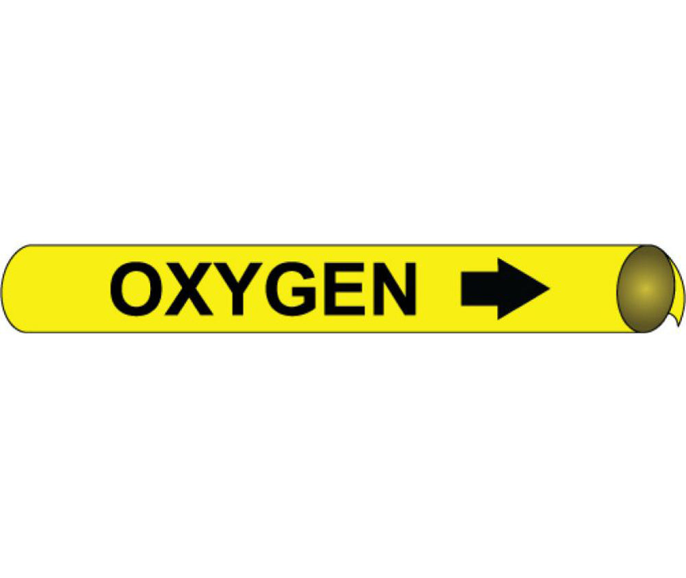 Oxygen Precoiled/Strap-On Pipe Marker-eSafety Supplies, Inc