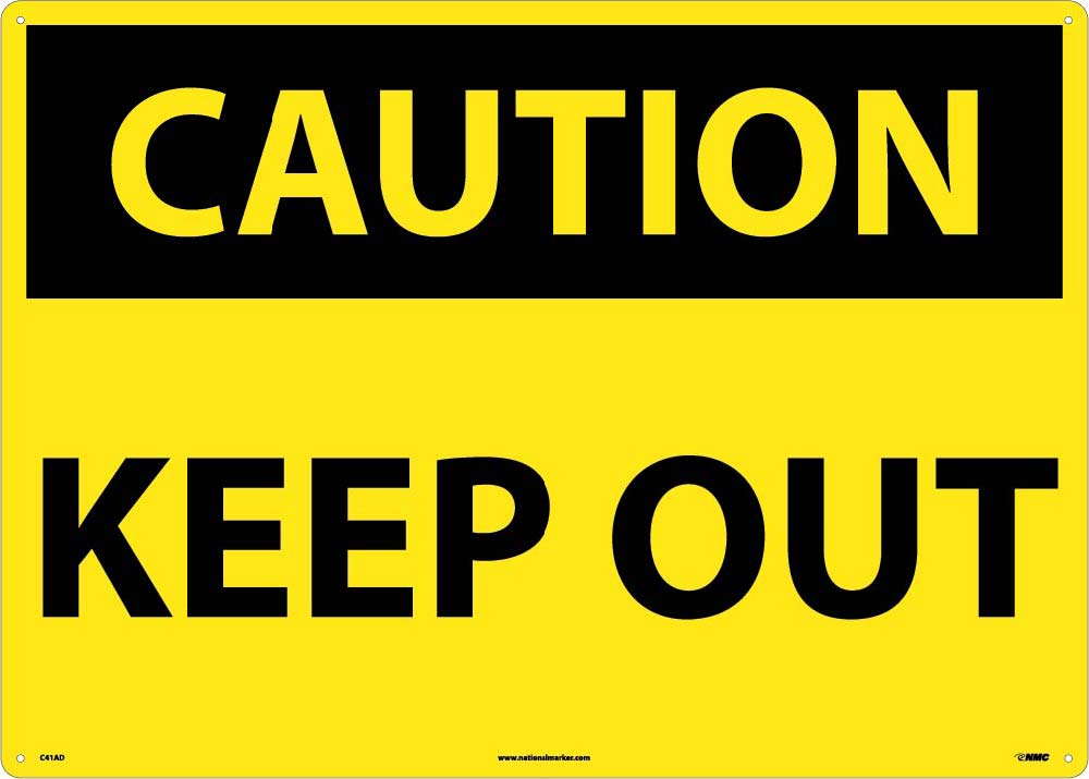 Large Format Caution Keep Out Sign-eSafety Supplies, Inc