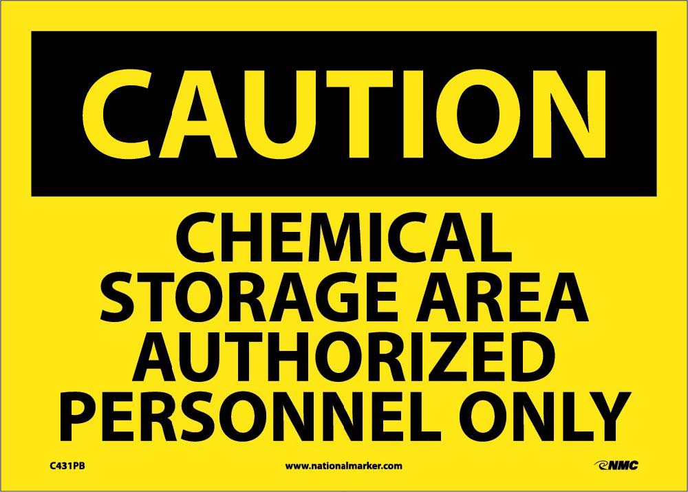 Caution Chemical Storage Area Sign-eSafety Supplies, Inc
