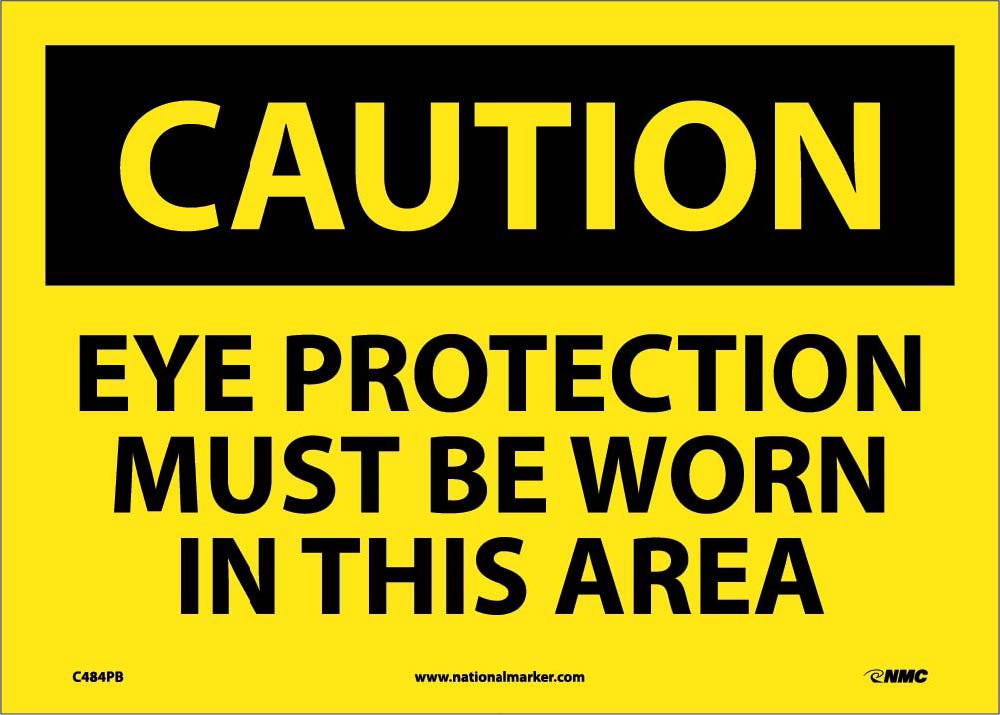 Caution Eye Protection Must Be Worn In This Area Sign-eSafety Supplies, Inc