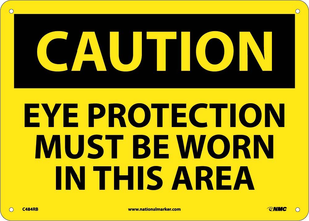 Caution Eye Protection Must Be Worn In This Area Sign-eSafety Supplies, Inc