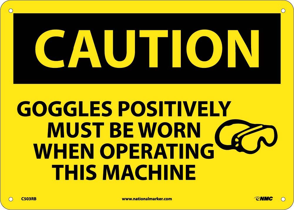 Caution Eye Protection Required Sign-eSafety Supplies, Inc