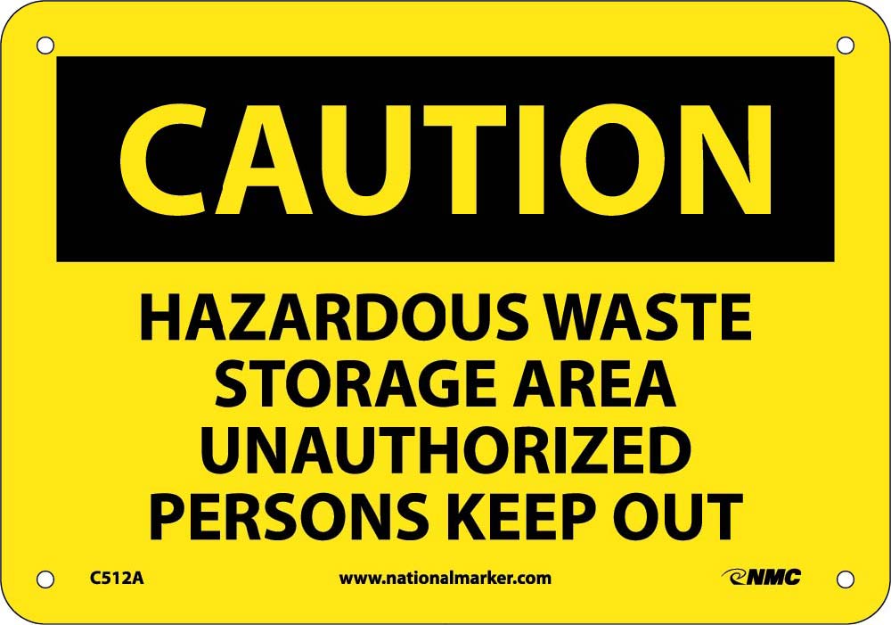Caution Hazardous Waste Storage Area Sign-eSafety Supplies, Inc