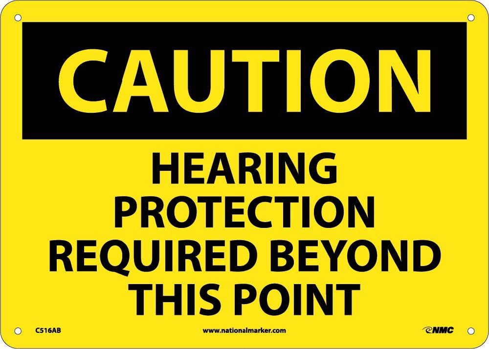 Caution Hearing Protection Required Sign-eSafety Supplies, Inc