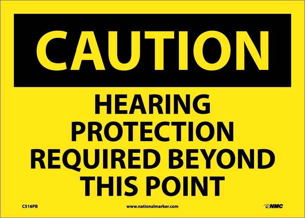 Caution Hearing Protection Required Sign-eSafety Supplies, Inc