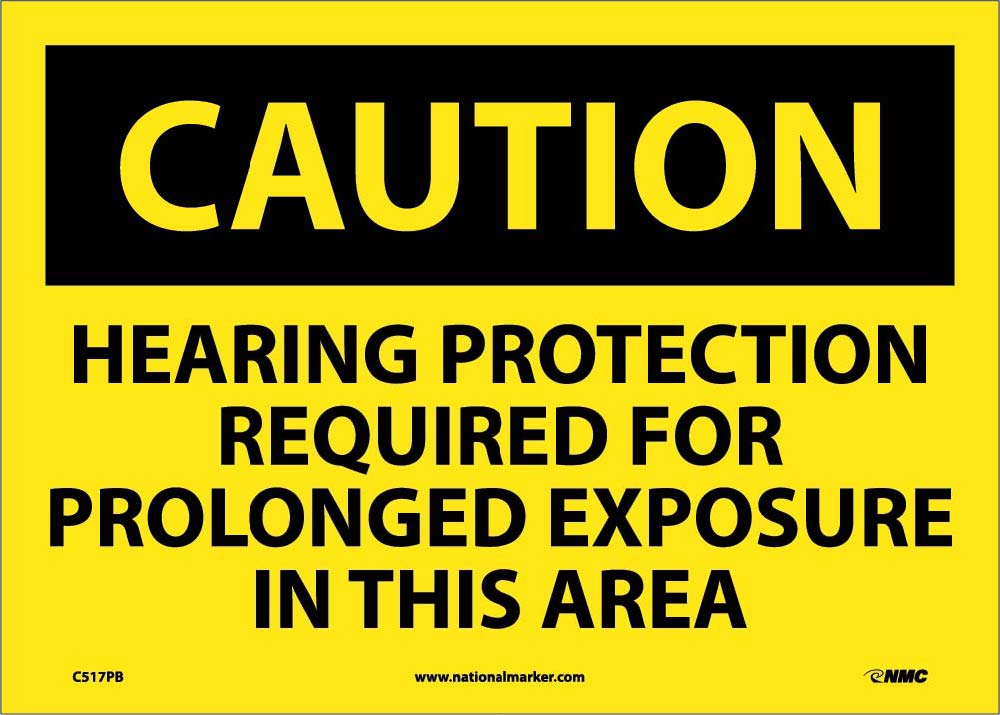 Caution Hearing Protection Required Sign-eSafety Supplies, Inc