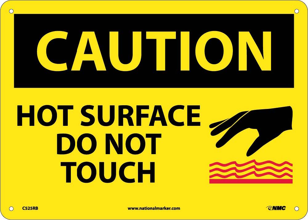 Caution Hot Surface Do Not Touch Sign-eSafety Supplies, Inc
