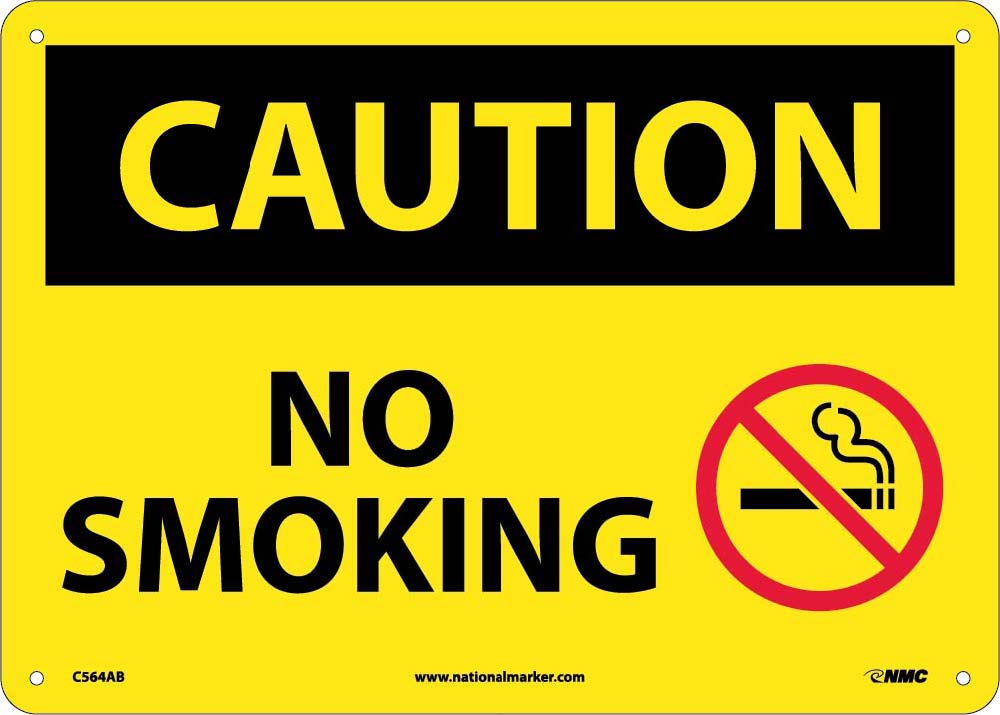 Caution No Smoking Sign-eSafety Supplies, Inc