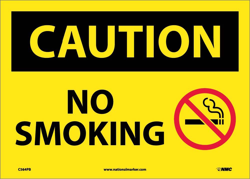 Caution No Smoking Sign-eSafety Supplies, Inc