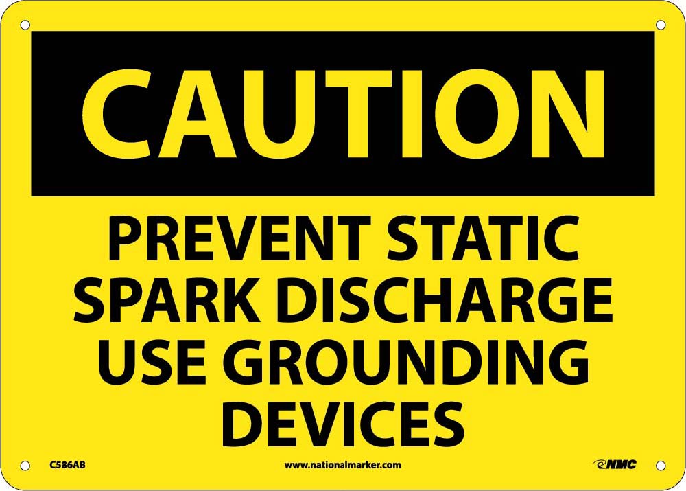 Caution Prevent Static Spark Discharge Sign-eSafety Supplies, Inc