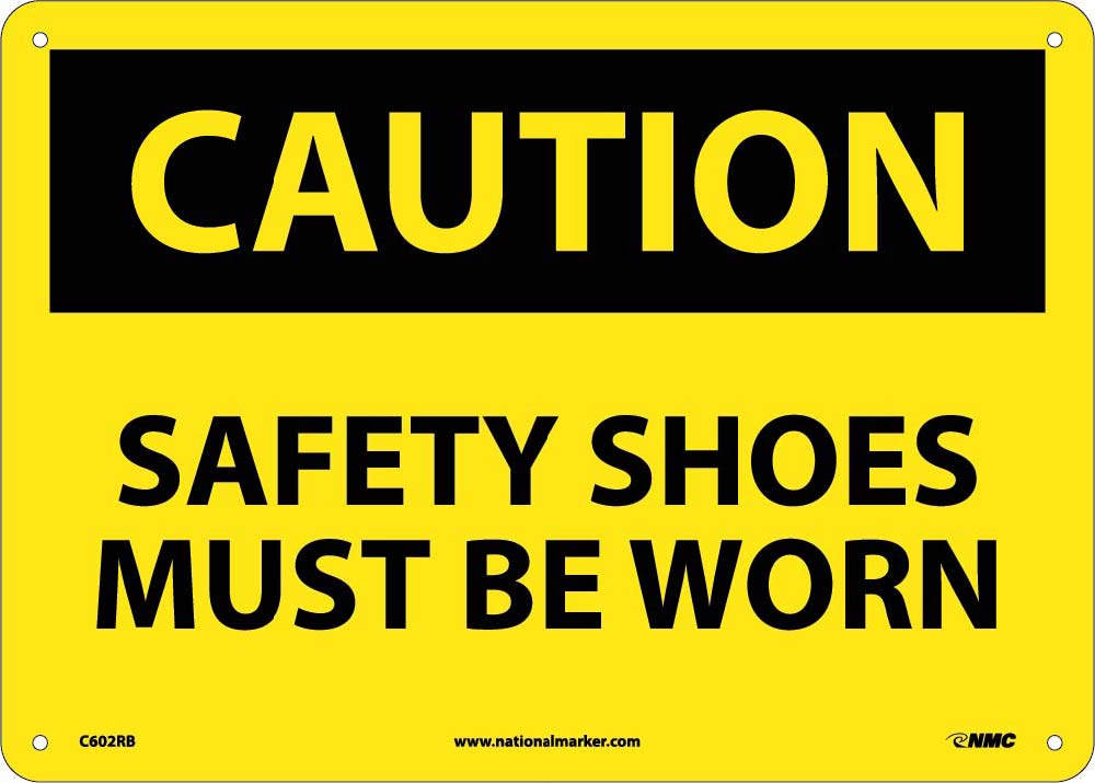 Caution Safety Shoes Must Be Worn Sign-eSafety Supplies, Inc
