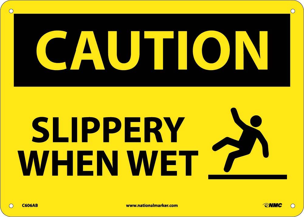 Caution Slippery When Wet Sign-eSafety Supplies, Inc