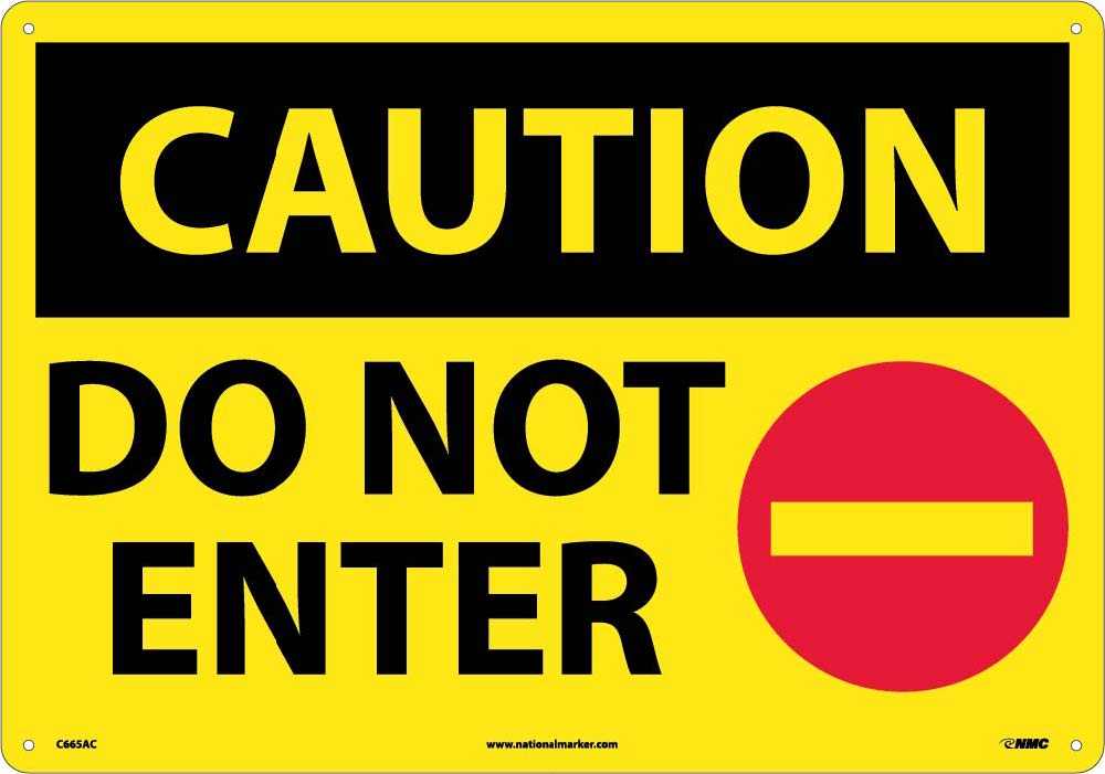 Large Format Caution Do Not Enter Sign-eSafety Supplies, Inc