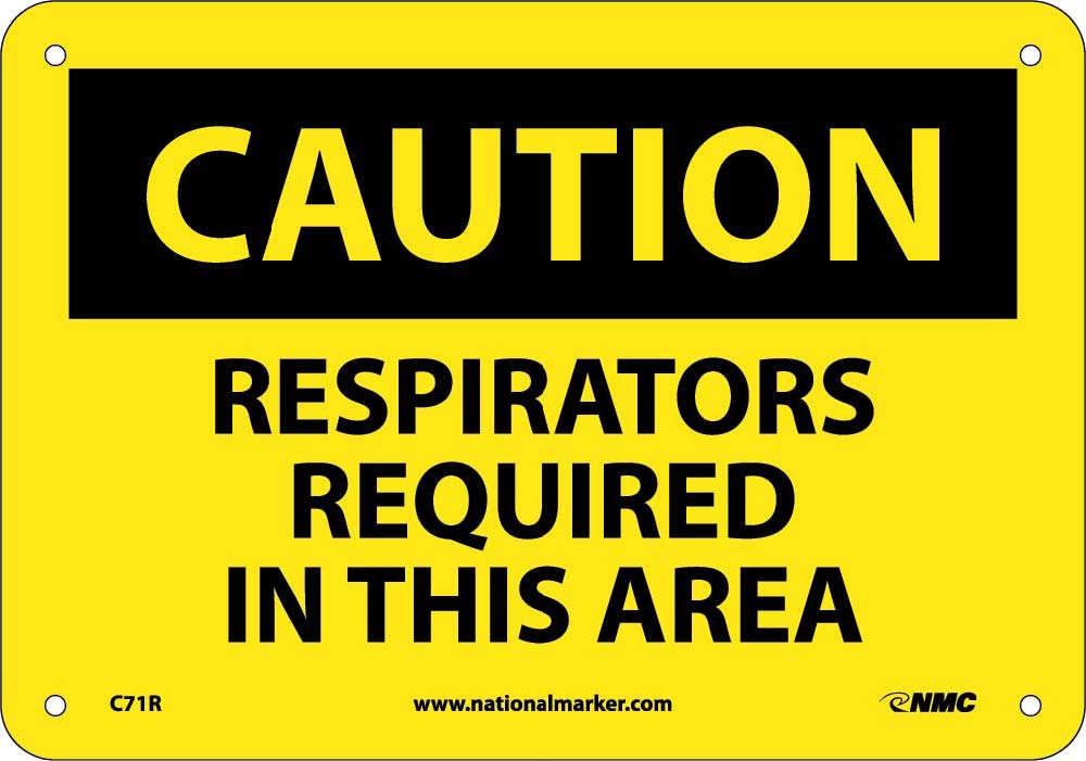 Caution Respirators Required In This Area Sign-eSafety Supplies, Inc