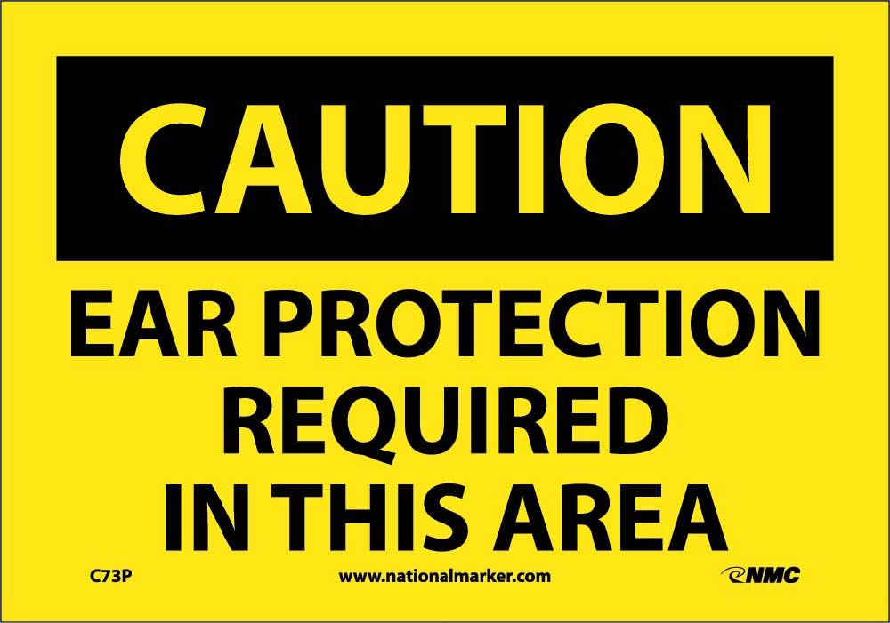 Caution Ear Protection Required In This Area Sign-eSafety Supplies, Inc