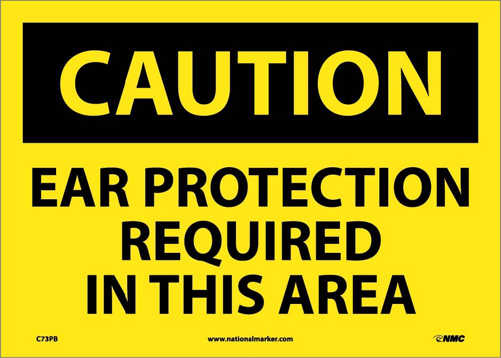 Caution Ear Protection Required In This Area Sign-eSafety Supplies, Inc