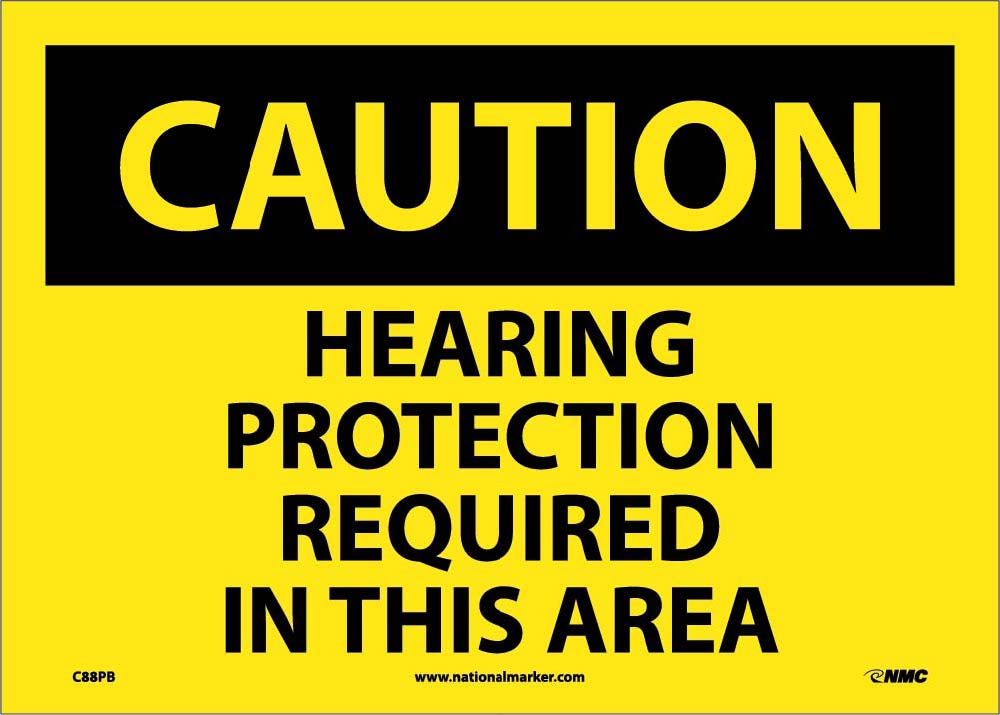 Caution Hearing Protection Required In This Area Sign-eSafety Supplies, Inc
