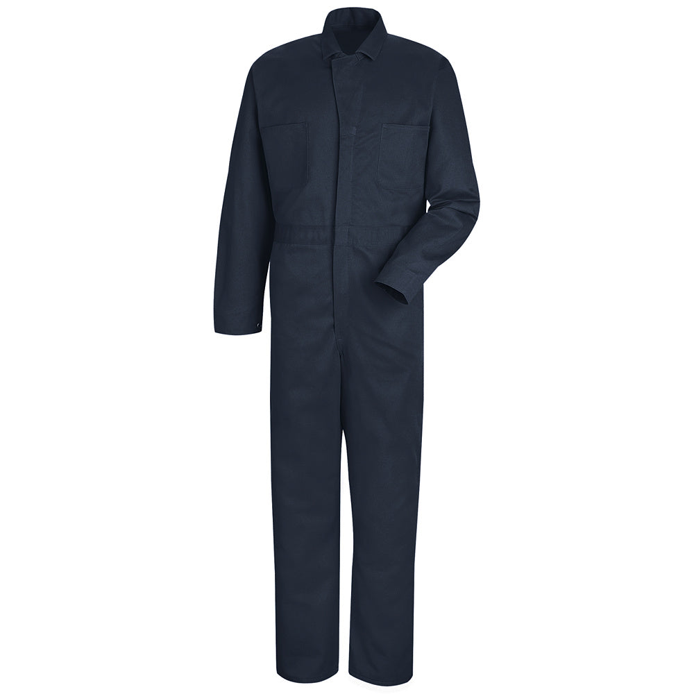 Red Kap Button-front Cotton Coverall CC16 - Navy-eSafety Supplies, Inc