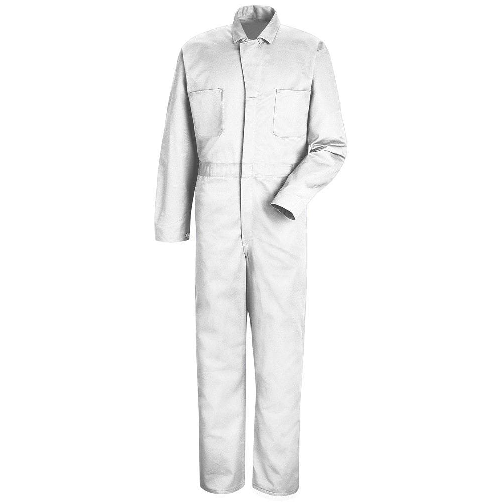 Red Kap Button-front Cotton Coverall CC16 - White-eSafety Supplies, Inc