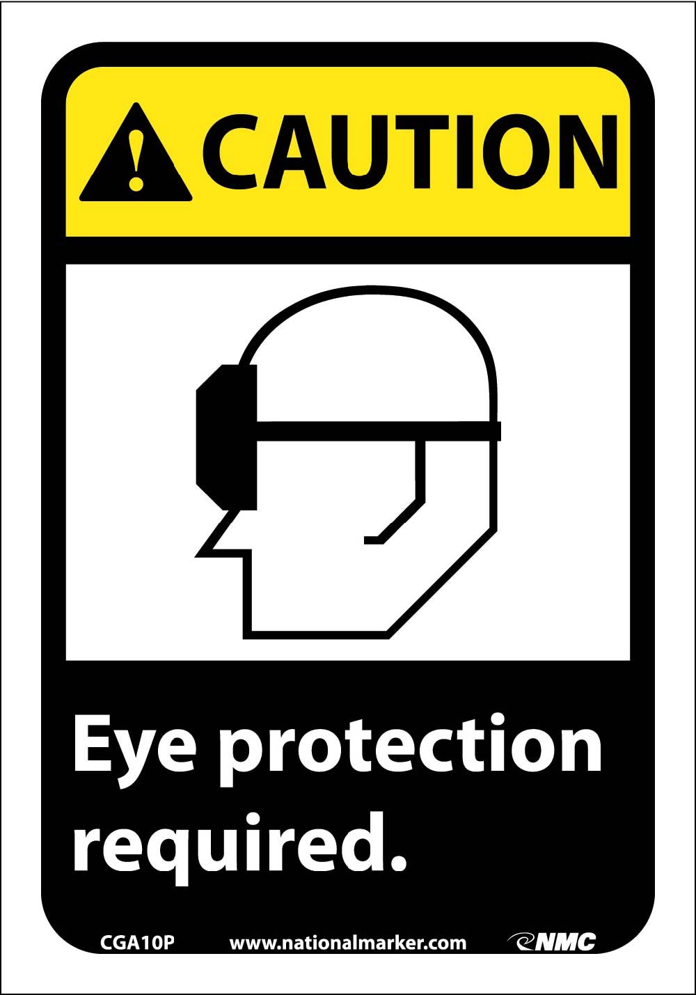 Caution Eye Protection Required Sign-eSafety Supplies, Inc