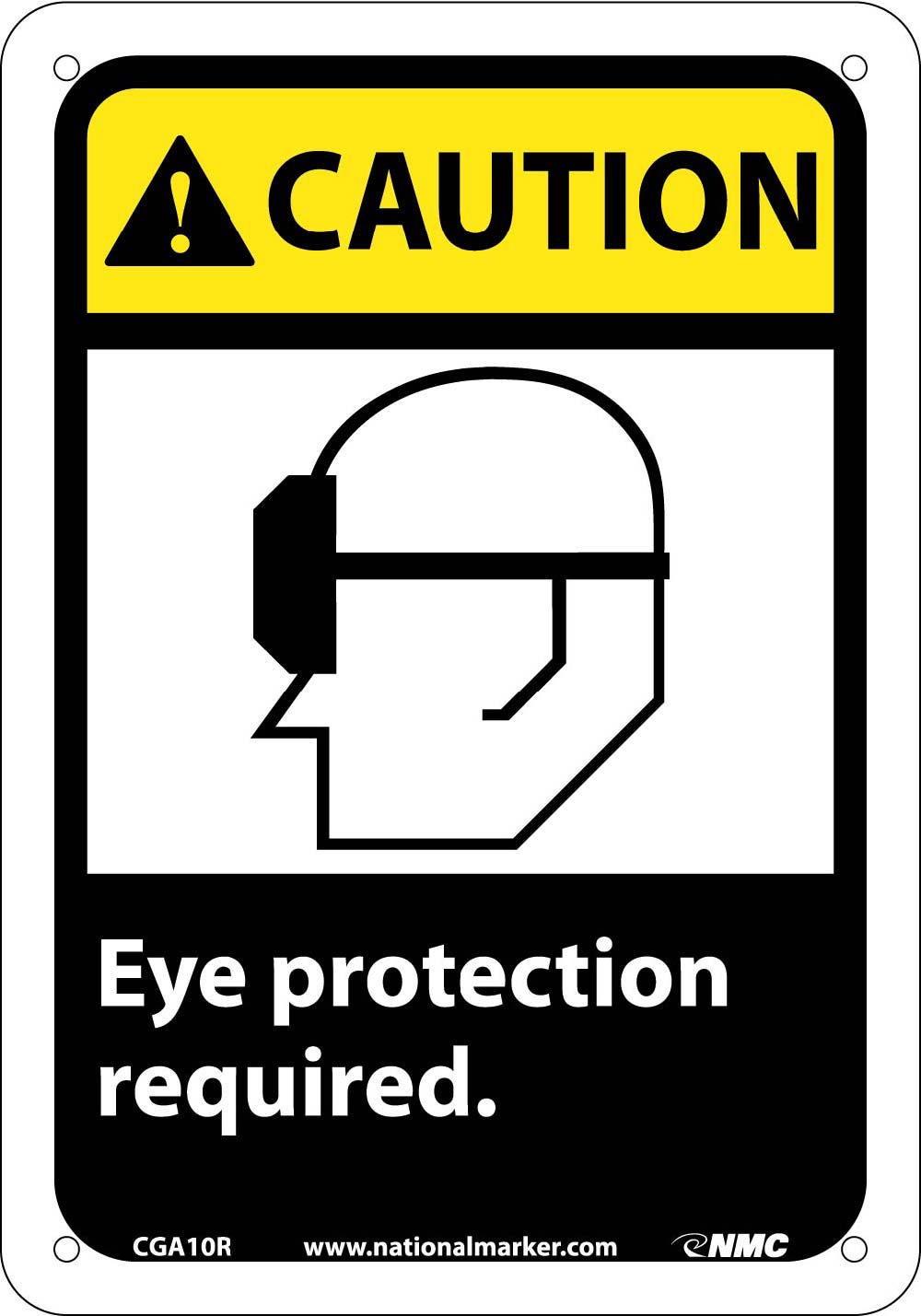 Caution Eye Protection Required Sign-eSafety Supplies, Inc