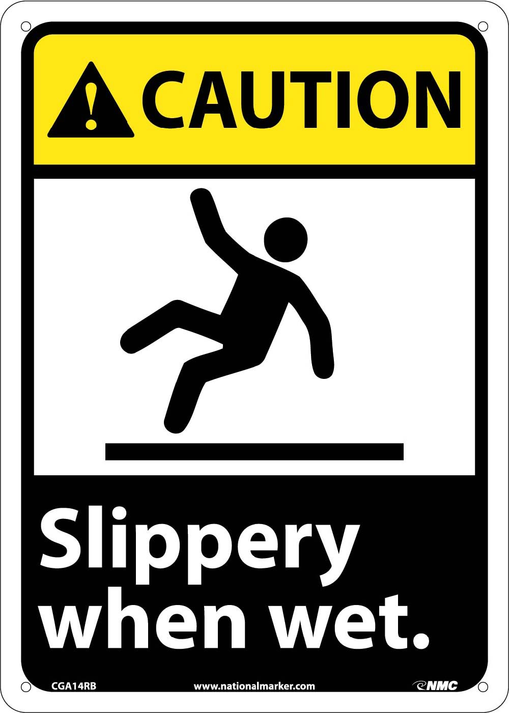 Caution Slippery When Wet Sign-eSafety Supplies, Inc
