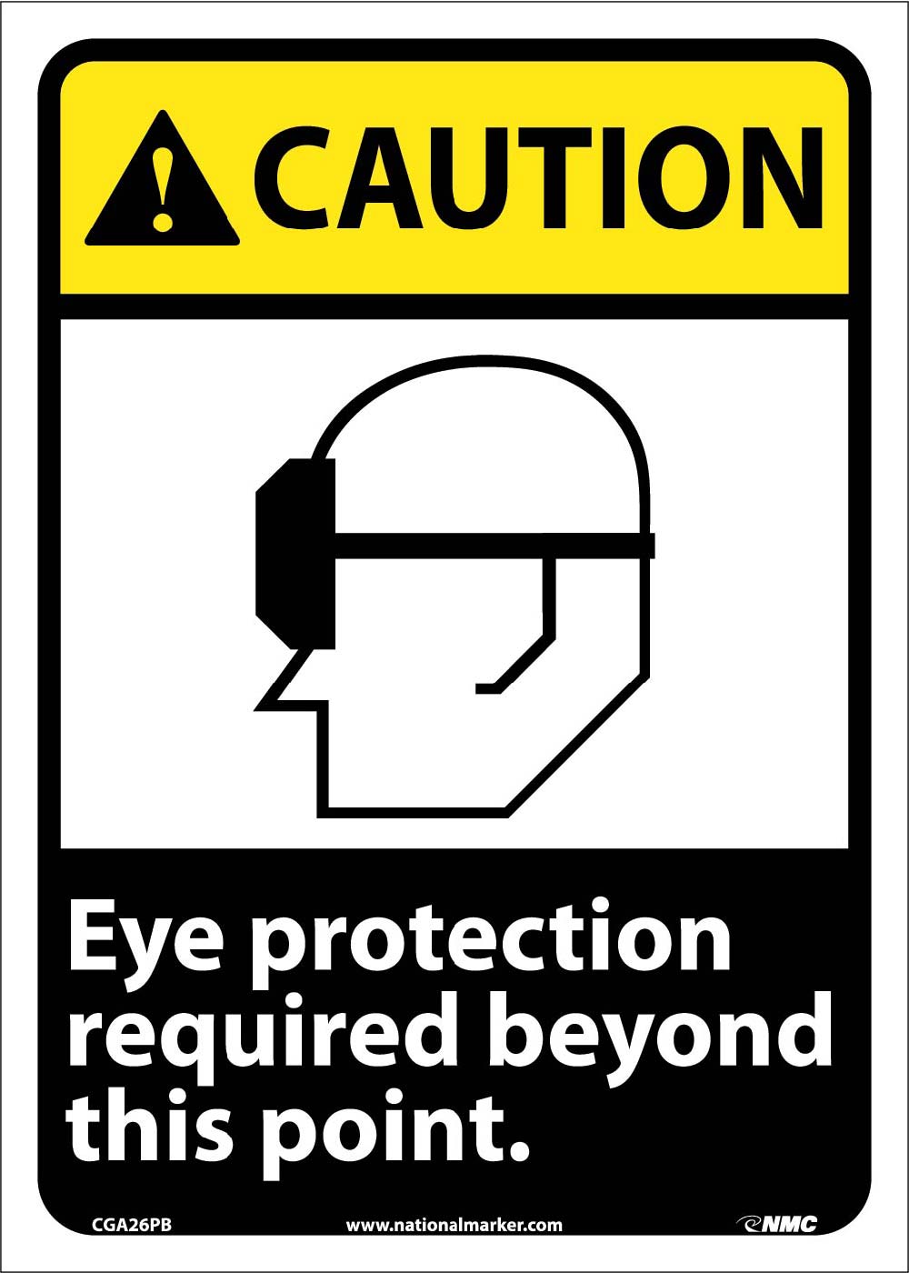 Caution Eye Protection Required Sign-eSafety Supplies, Inc