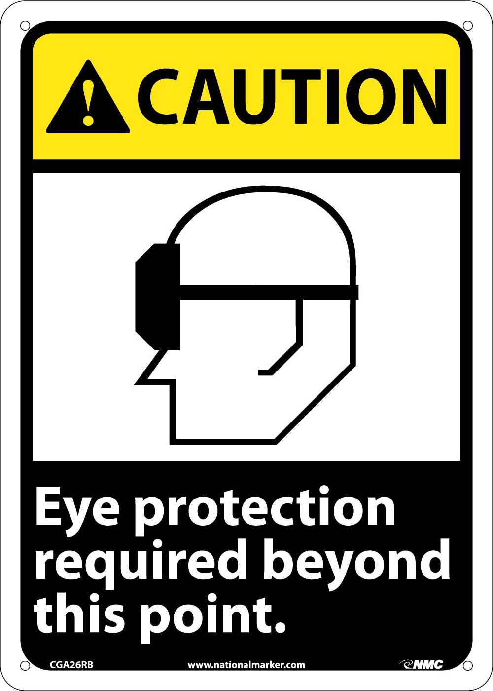 Caution Eye Protection Required Sign-eSafety Supplies, Inc