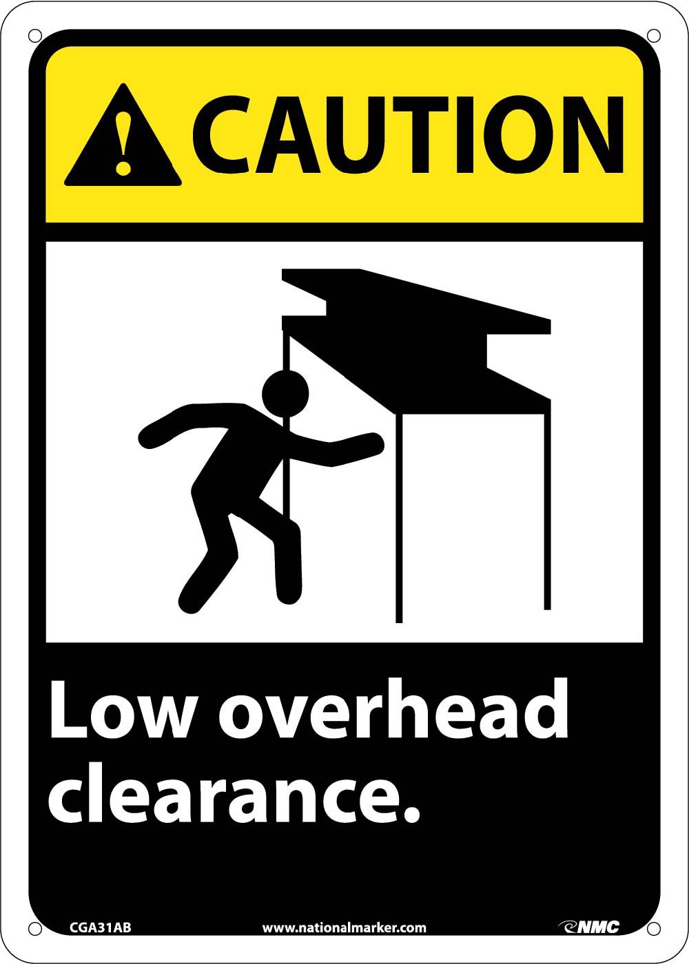 Caution Low Overhead Clearance Sign-eSafety Supplies, Inc