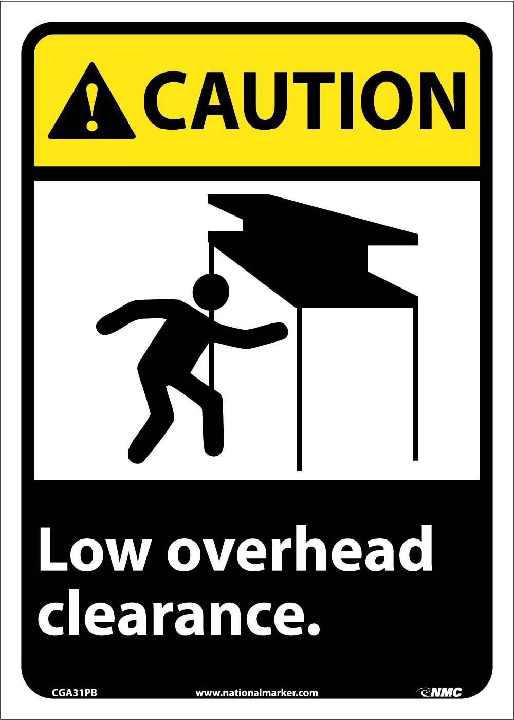 Caution Low Overhead Clearance Sign-eSafety Supplies, Inc