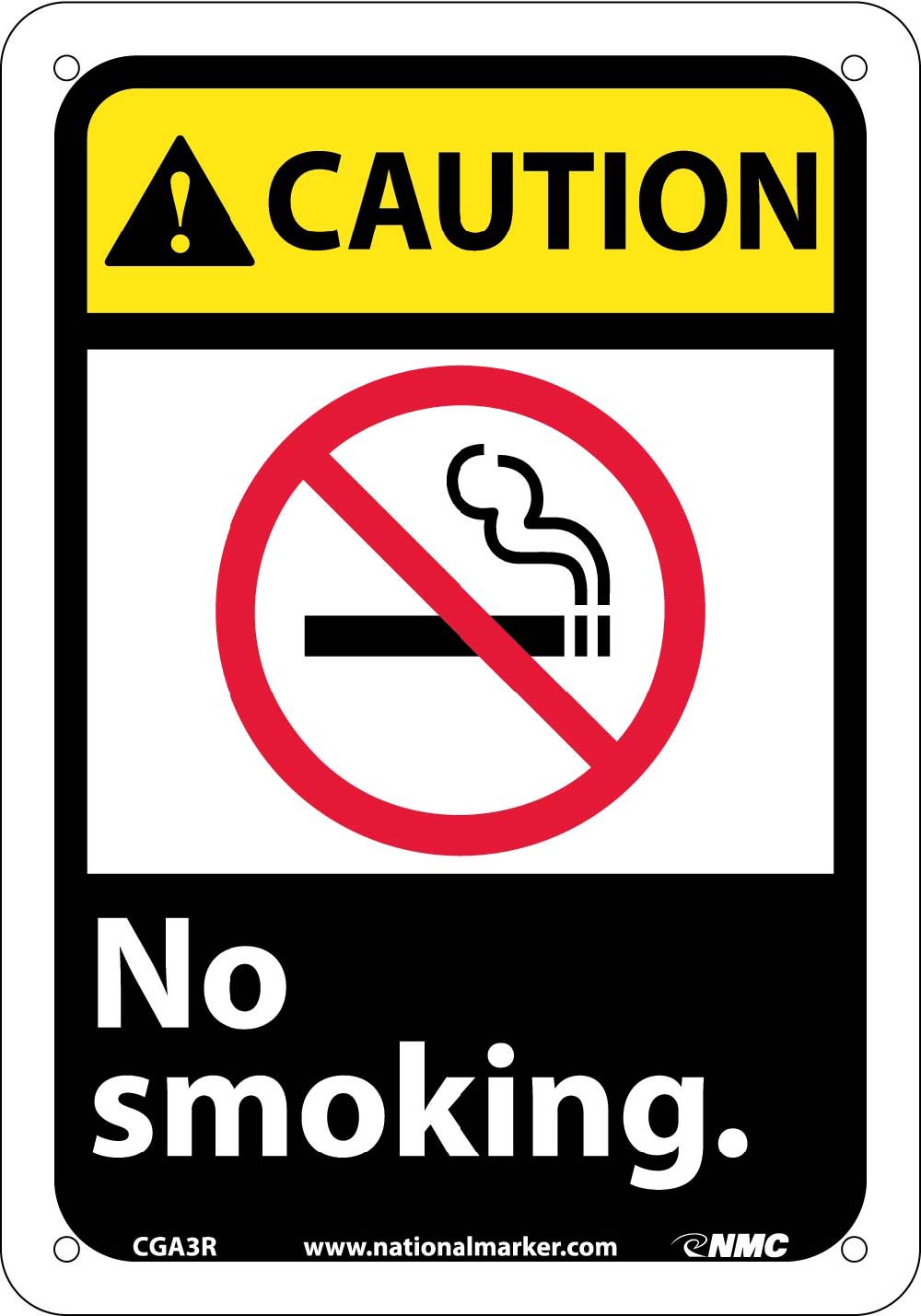 Caution No Smoking Sign-eSafety Supplies, Inc