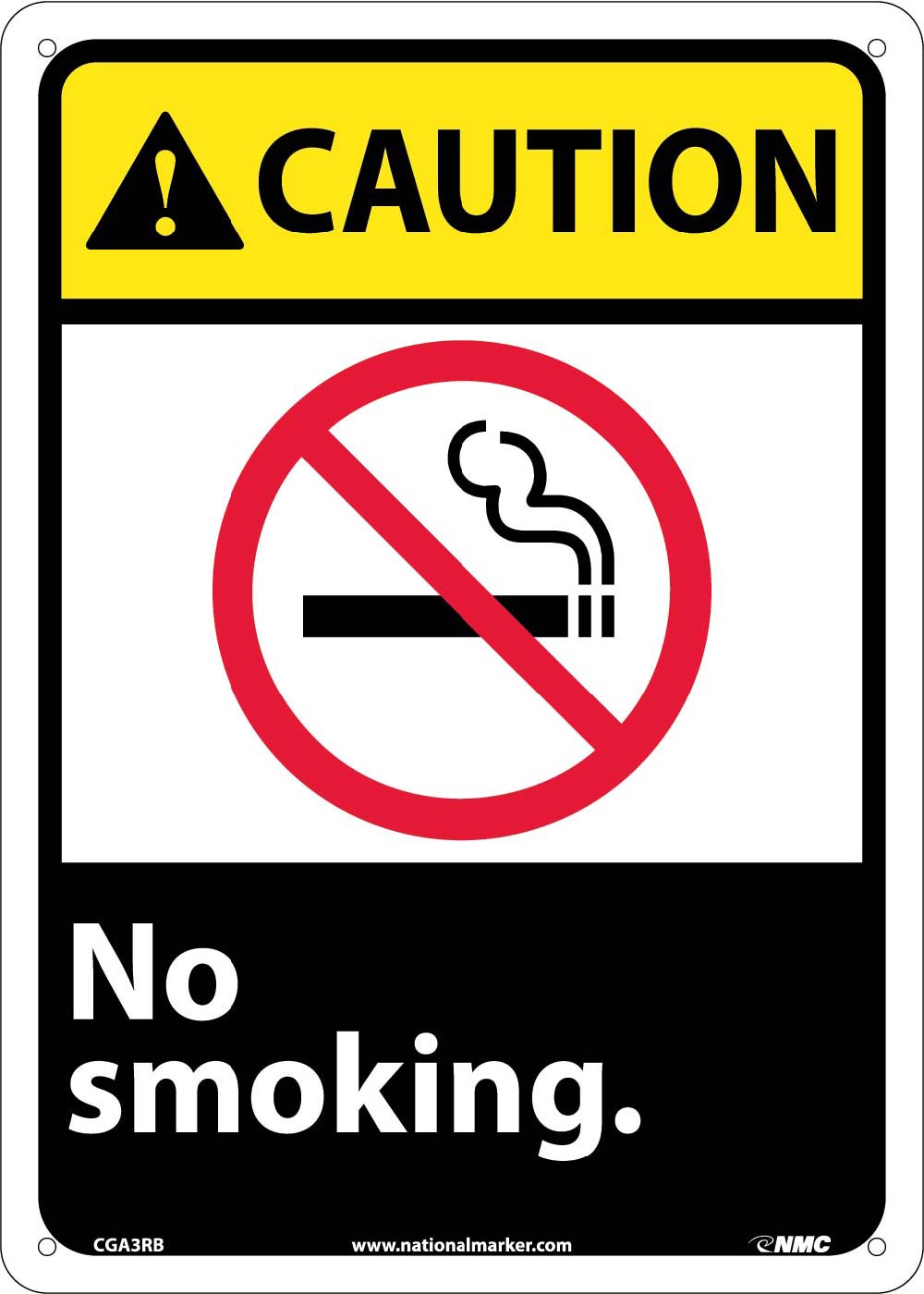 Caution No Smoking Sign-eSafety Supplies, Inc