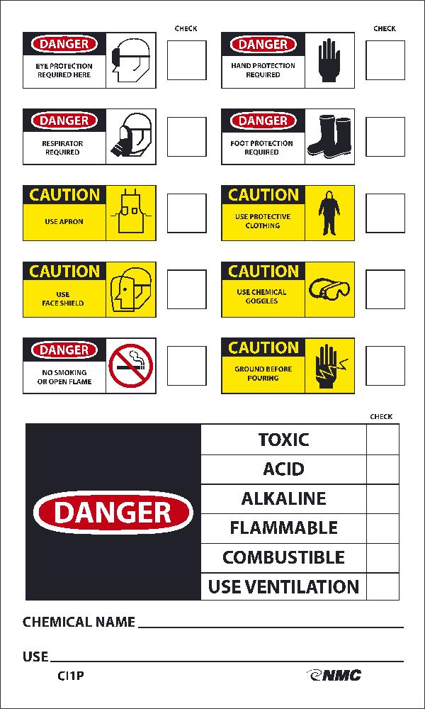 Chemical Id Label - 10 Pack-eSafety Supplies, Inc
