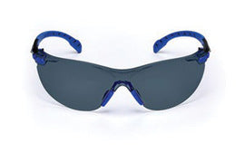 3M™ Solus™ 1000 Series Safety Glasses With Blue And Black Polycarbonate Frame And Gray Polycarbonate Scotchgard™ Anti-Fog Lens-eSafety Supplies, Inc