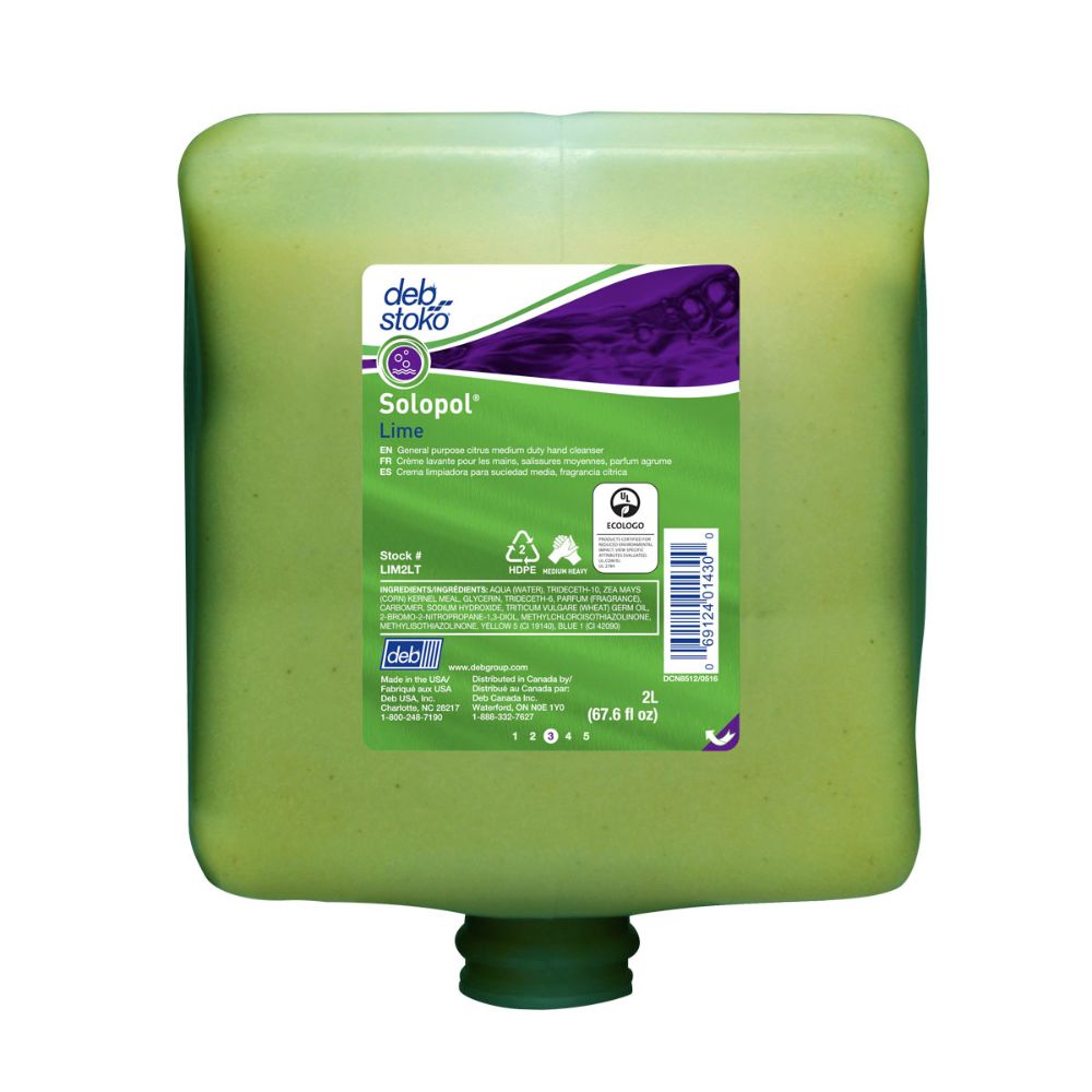 Deb 2 Liter Refill Green Solopol Scented Hand Cleaner (4 Hand Cleaners - Pack)-eSafety Supplies, Inc