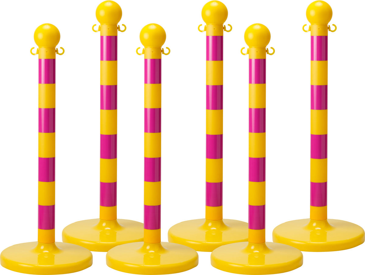 Brady ® 40" X 2.5" Diameter Magenta/Yellow Polyethylene/Polystyrene Bradylink Stanchion-eSafety Supplies, Inc