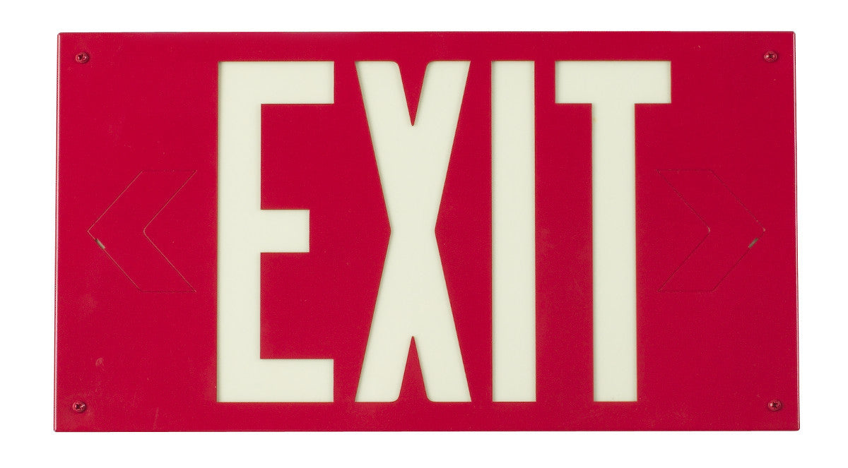 Brady® 8 1/4" X 15 1/4" X 1/4" Red On Glow B-355 Plastic Safety Sign "EXIT"-eSafety Supplies, Inc