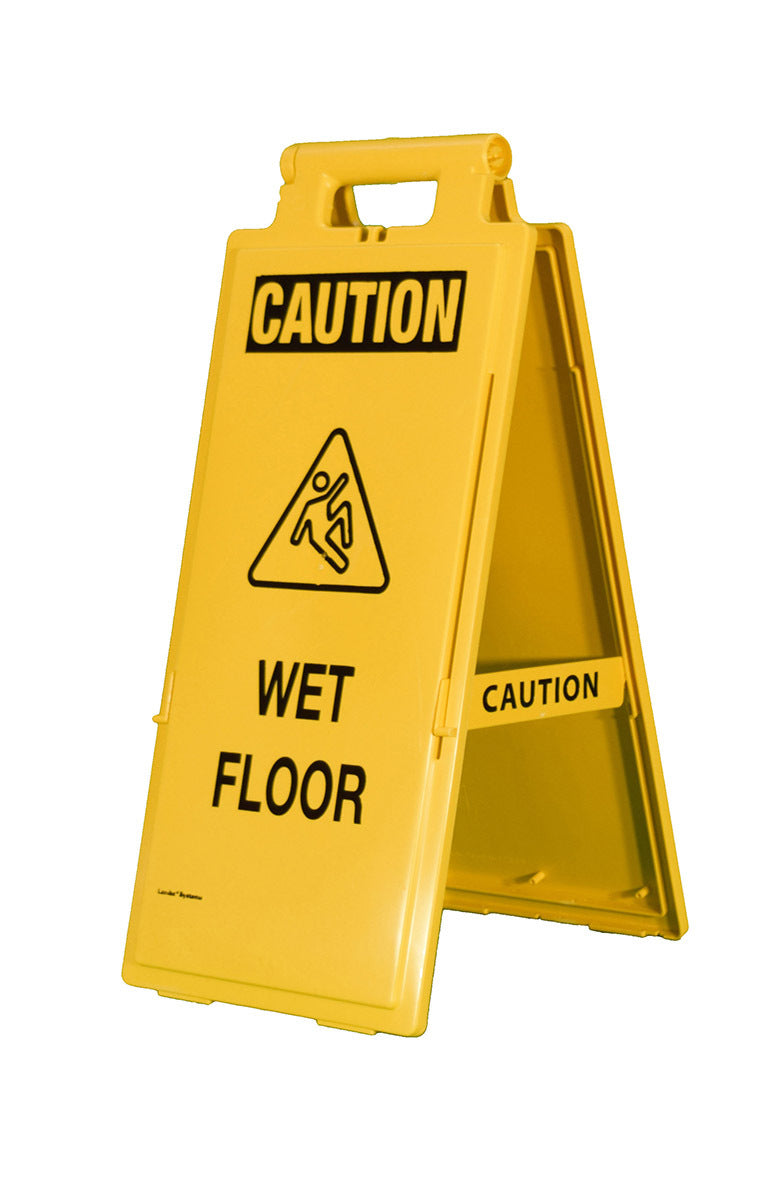 Cortina 25" X 11" Yellow Polypropylene Lamba Floor Sign - 6 Unit-eSafety Supplies, Inc
