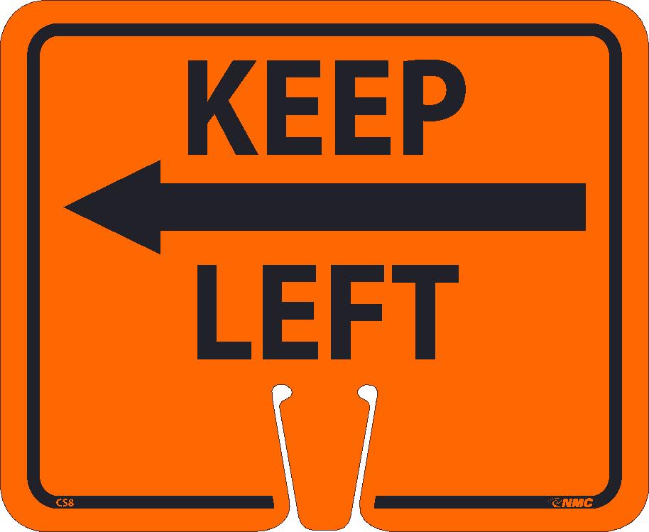 Safety Cone Keep Left Sign-eSafety Supplies, Inc