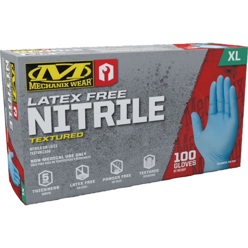 Mechanix Wear 5 Mil Blue Nitrile Gloves (100 Nitrile Gloves - Pack)-eSafety Supplies, Inc