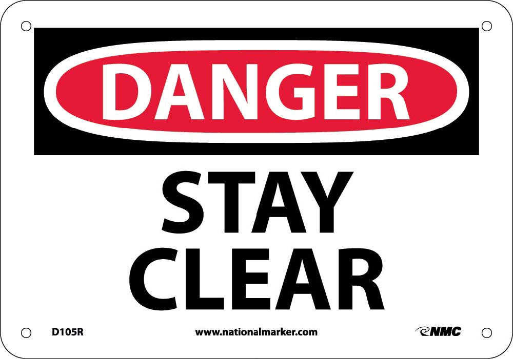Danger Stay Clear Sign-eSafety Supplies, Inc
