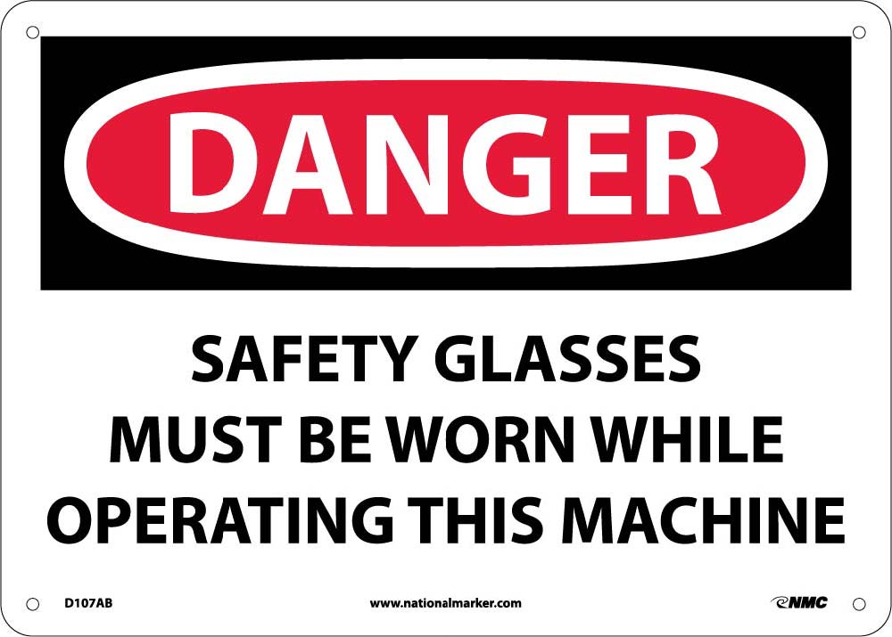 Danger Eye Protection Must Be Worn Sign-eSafety Supplies, Inc